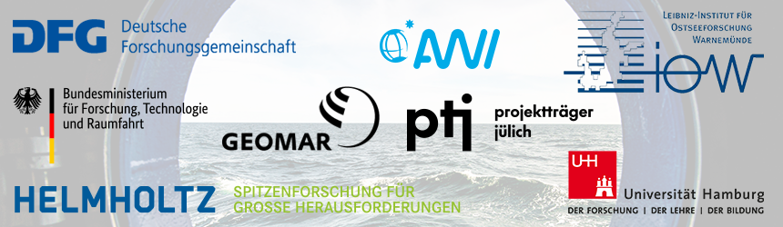 Imagemap mit einem semi-transparenten Bild des Ausblicks aus einem Bullauge, davor Logos der einzelnen Träger.